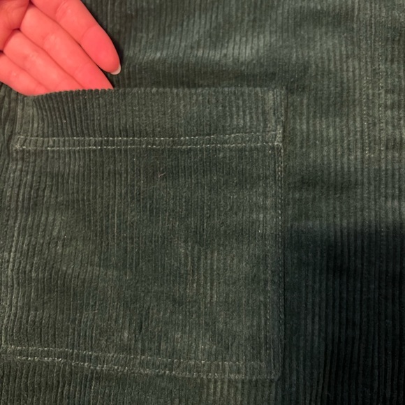Forever 21 Women’s Green Corduroy Overall Dress - Picture 4 of 5